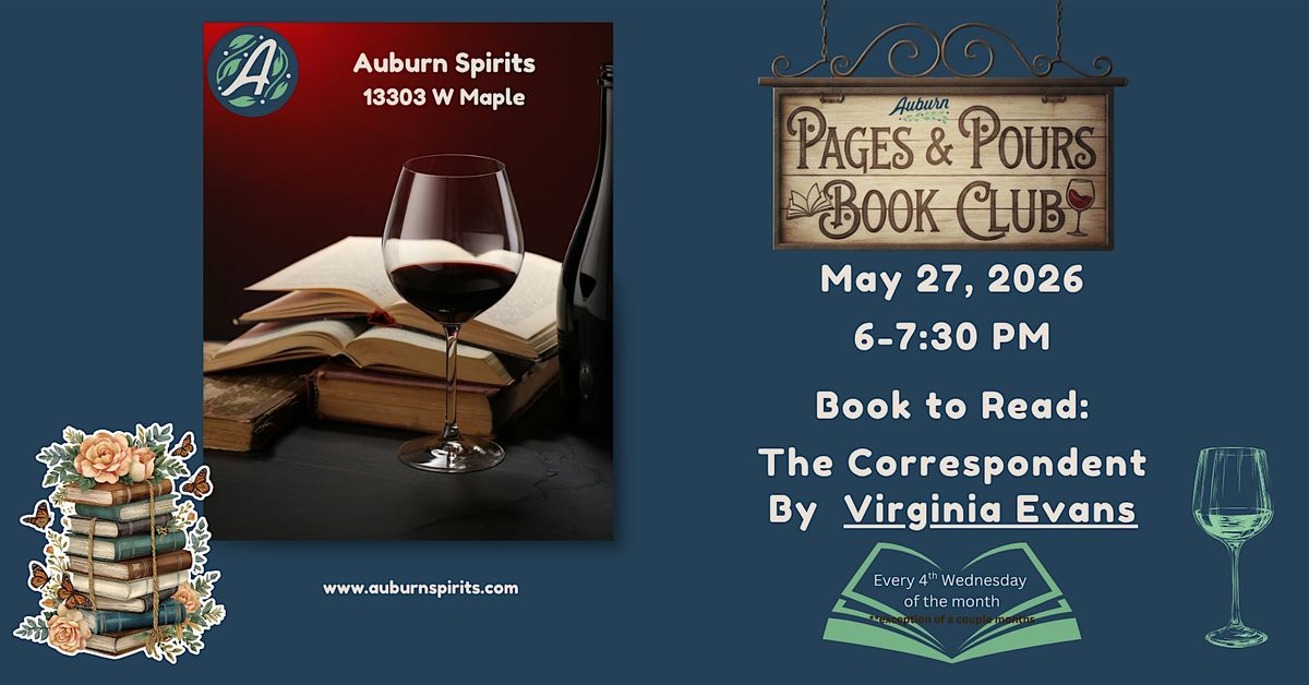 Pages and Pours Book Club with Auburn