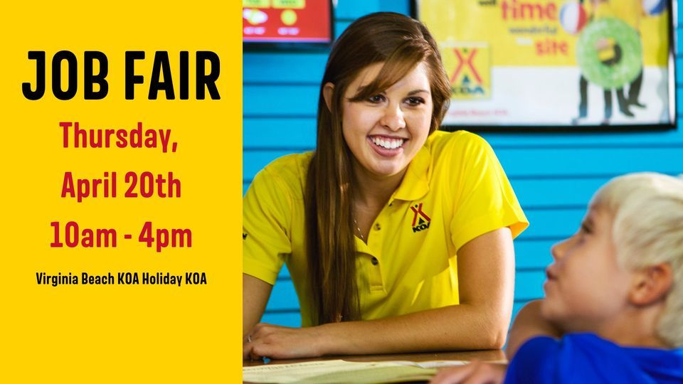 Virginia Beach KOA Holiday Job Fair  1240 General Booth Blvd, Virginia Beach, VA 23451-4830 