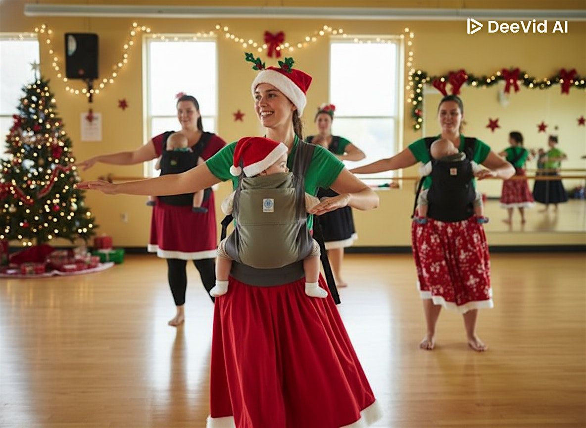 Cuddles And Groove Baby wearing Xmas Dance Party