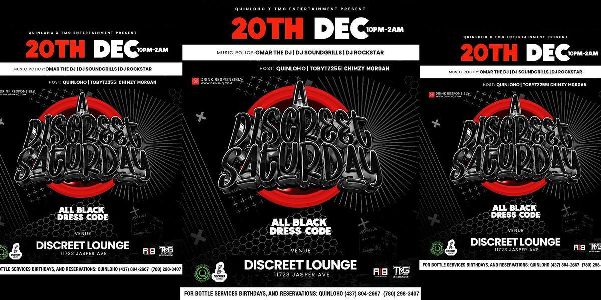 A DISCREET SATURDAY: ALL BLACK DRESS CODE