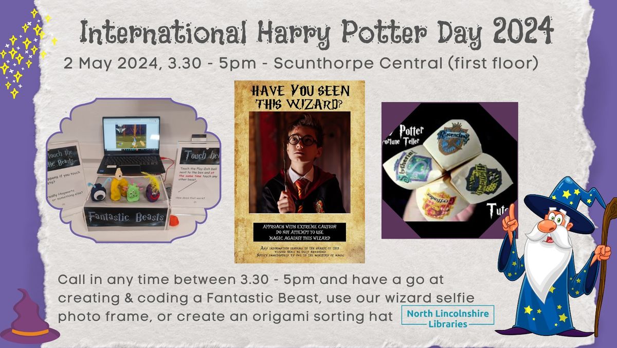 International Harry Potter day 2024 Carlton Street, Scunthorpe, North