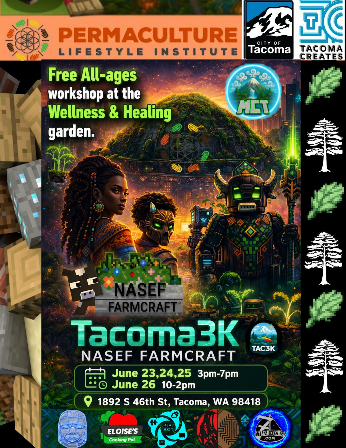 Minecraft at Hosmer Garden - Day 1 at 1892 S 46th St, Tacoma on 23rd ...