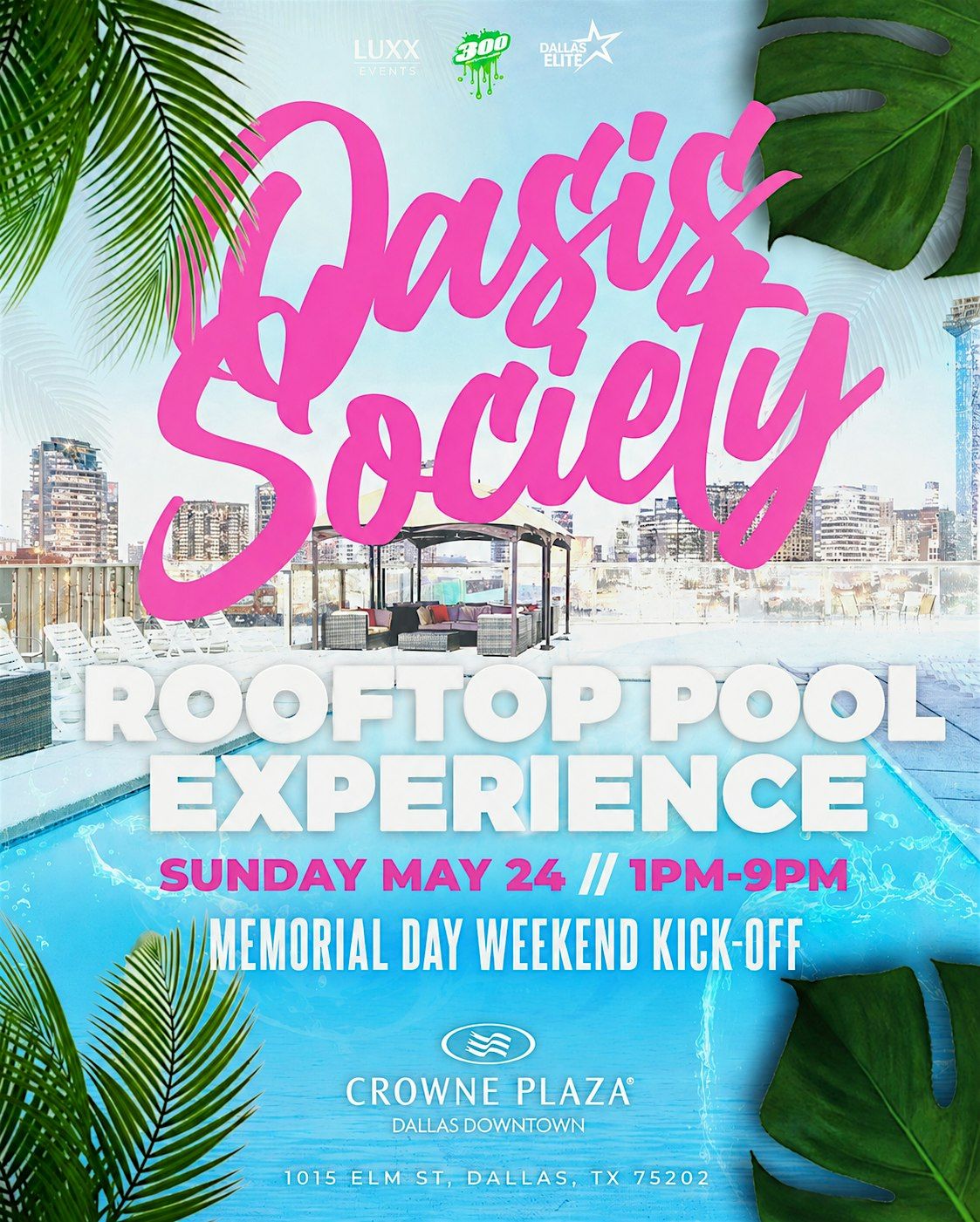 Rooftop pool experience (Memorial Day weekend pool party) at Crowne ...