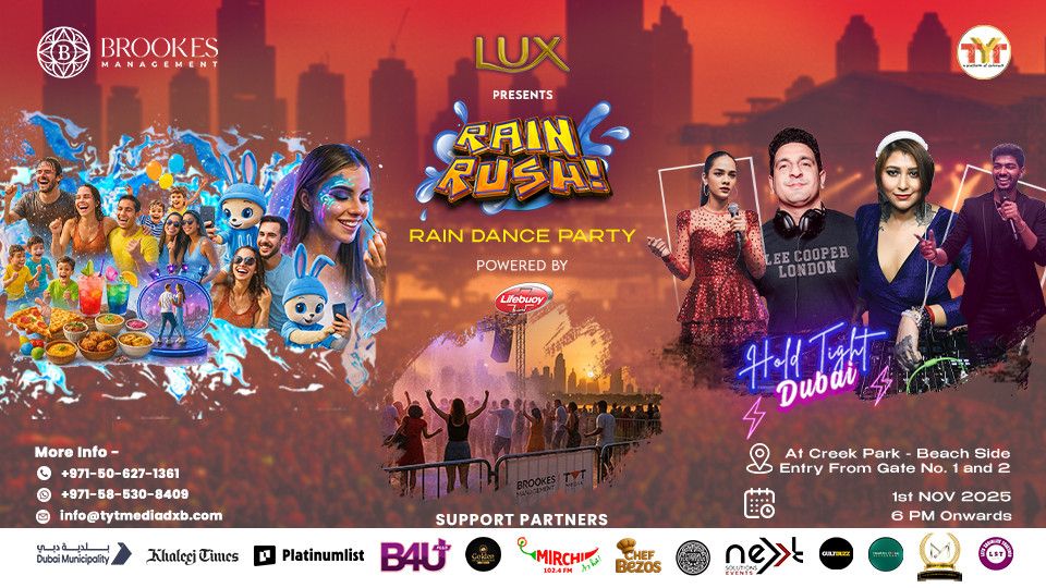 Lux presents: Rain Rush 2025 at Dubai Creek Park
