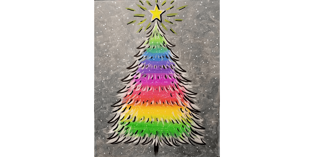 Neon Holiday Tree - Paint and Sip in Phoenix | Classpop!\u2122