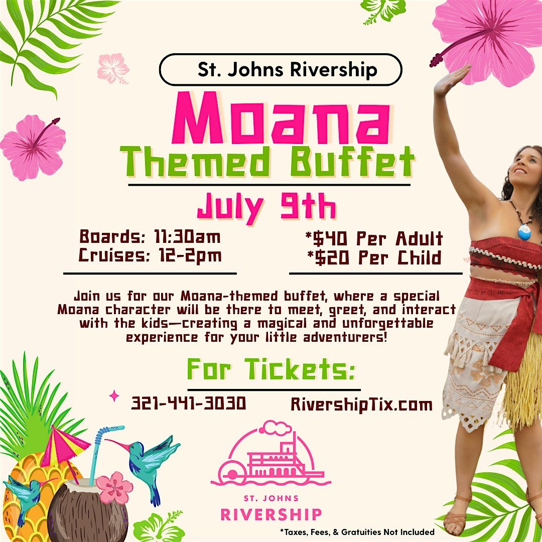Moana Themed Character Buffet Cruise Aboard the Barbara Lee