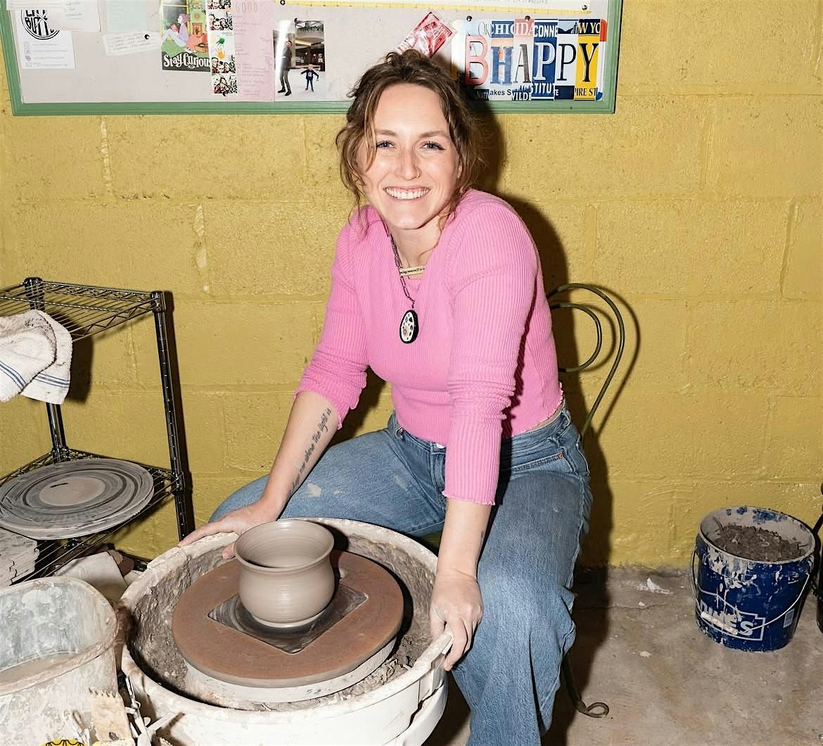 Surface Designed Clay Earings with Dangled Honey