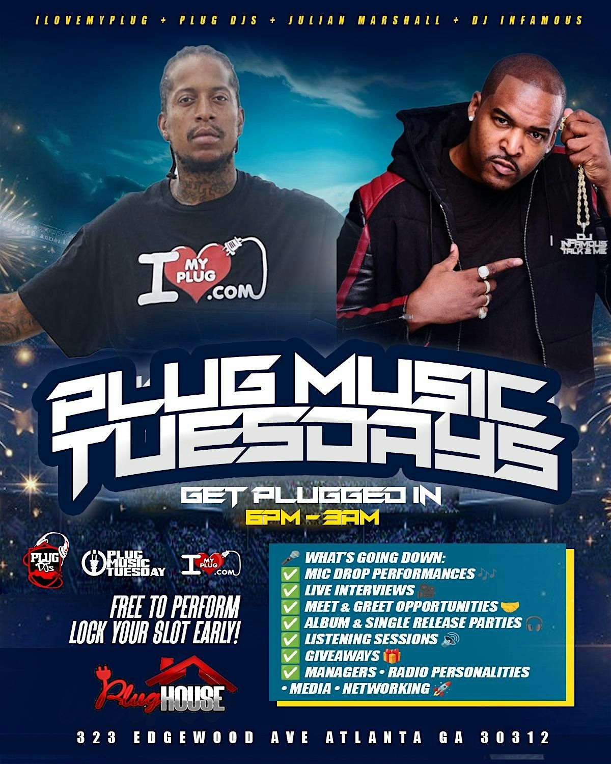 PLUG MUSIC TUESDAY @ PLUG HOUSE ATL | $1,000 ARTIST CASH PRIZE!!!