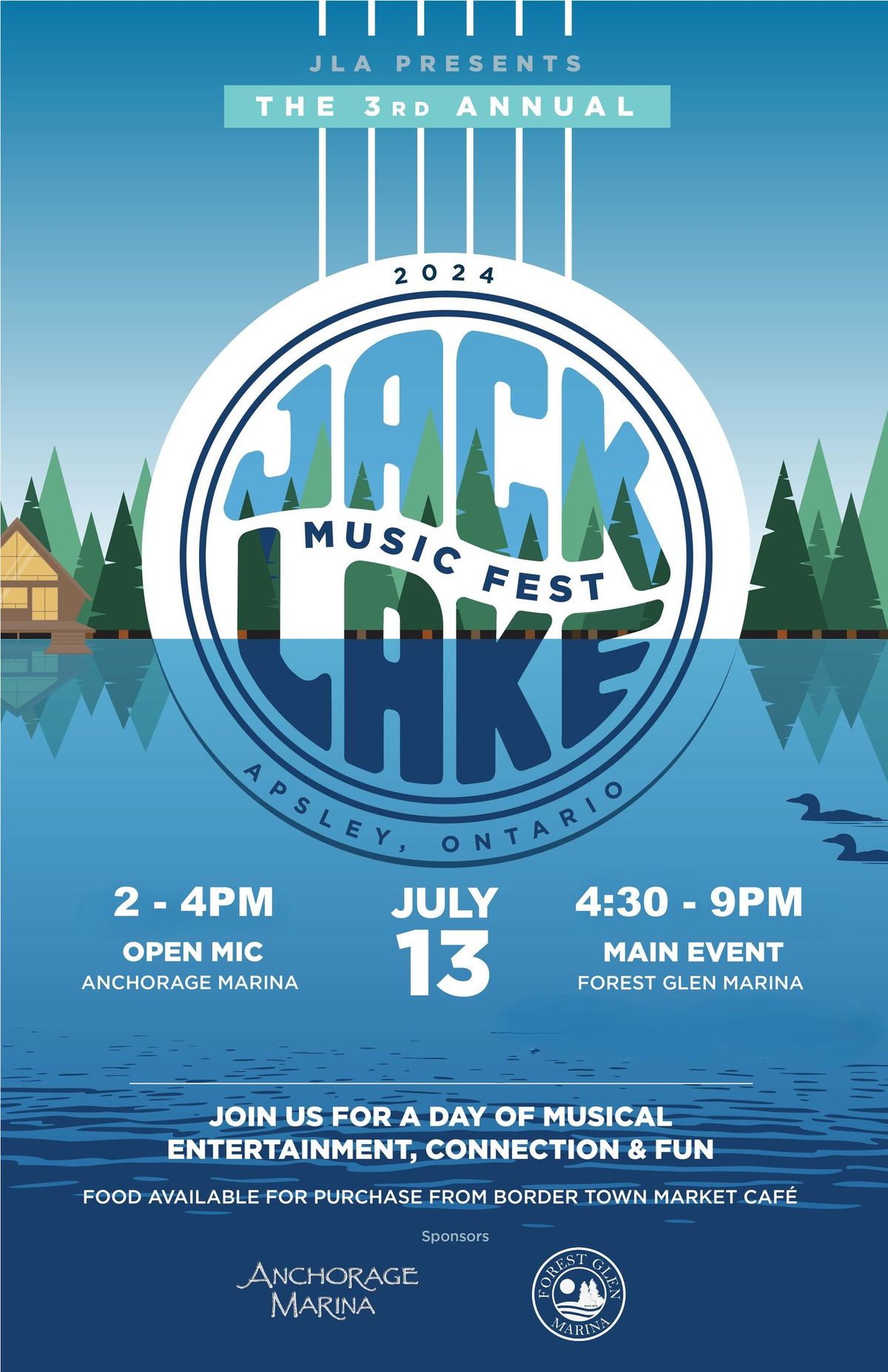 Jack Lake Music Fest 2024 Forest Glen Marina, Buckhorn, ON July 13