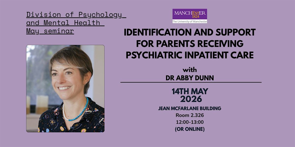 PMH Divisional Seminar with guest speaker Dr Abby Dunn
