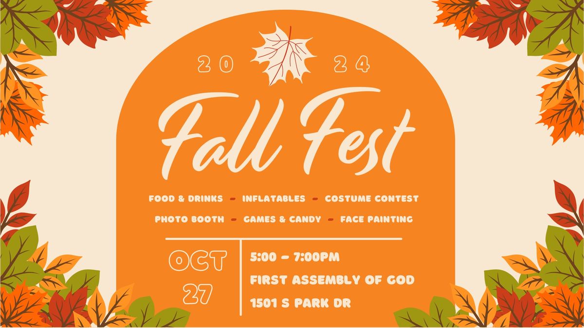 2024 Fall Festival First Assembly of God 1501 S Park Dr, Broken Bow