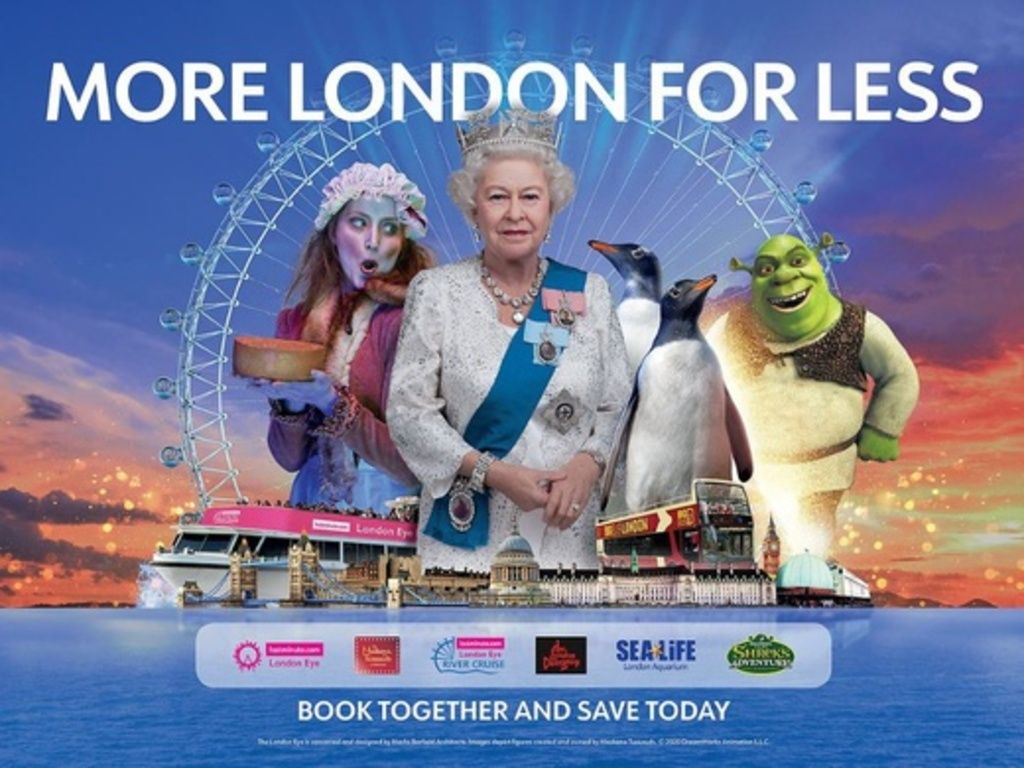 Merlin\u2019s Magical London - Sea Life + Shrek\u2019s Adventure! + The Lastminute.com London Eye