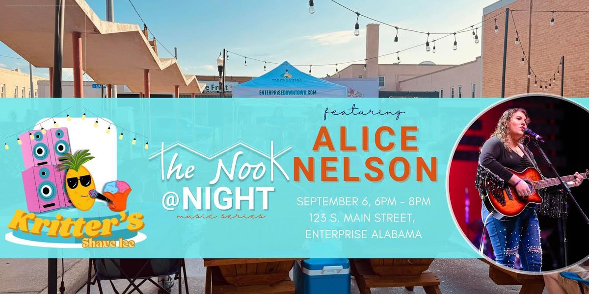 The Nook Night with Alice Nelson The Nook in Downtown Enterprise