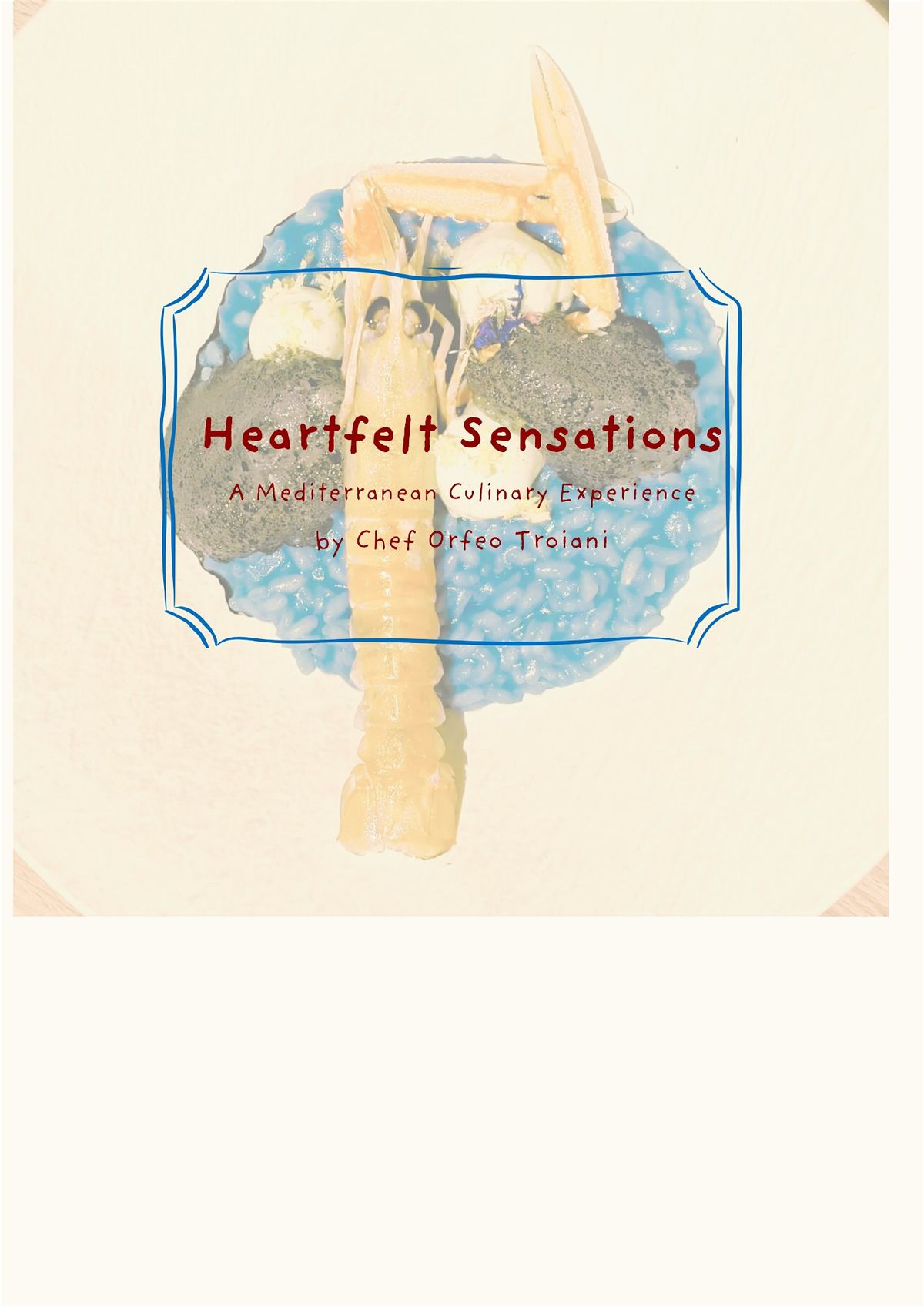 Supper Club - Heartfelt Sensations: a Mediterranean Culinary Experience