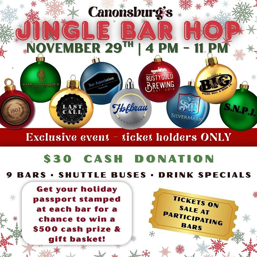Canonsburg's Jingle Bar Hop - Bar Crawl