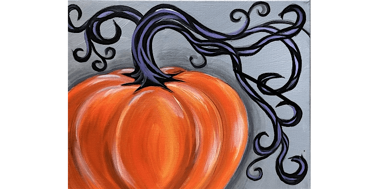 Stylish Swirling Pumpkin - Paint and Sip in Orlando | Classpop!\u2122