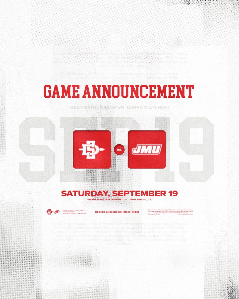 San Diego State Aztecs vs. James Madison Dukes