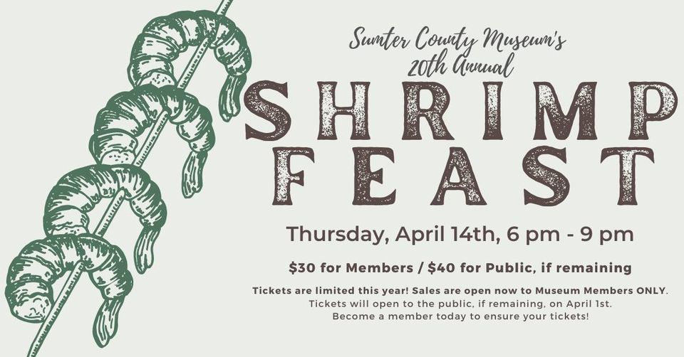 Shrimp Feast- Member Tickets on Sale Now!