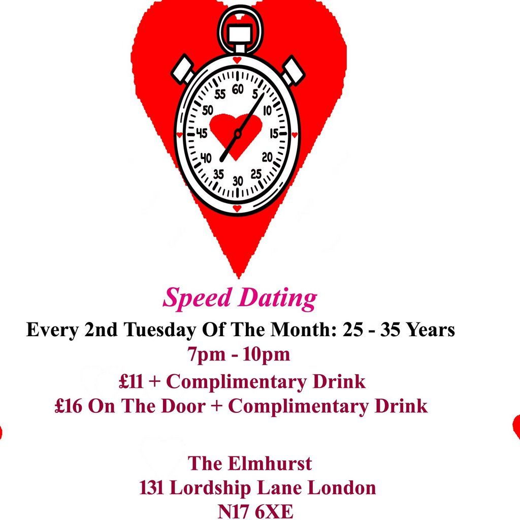 Speed Dating. 25 - 35 years. Tuesdays