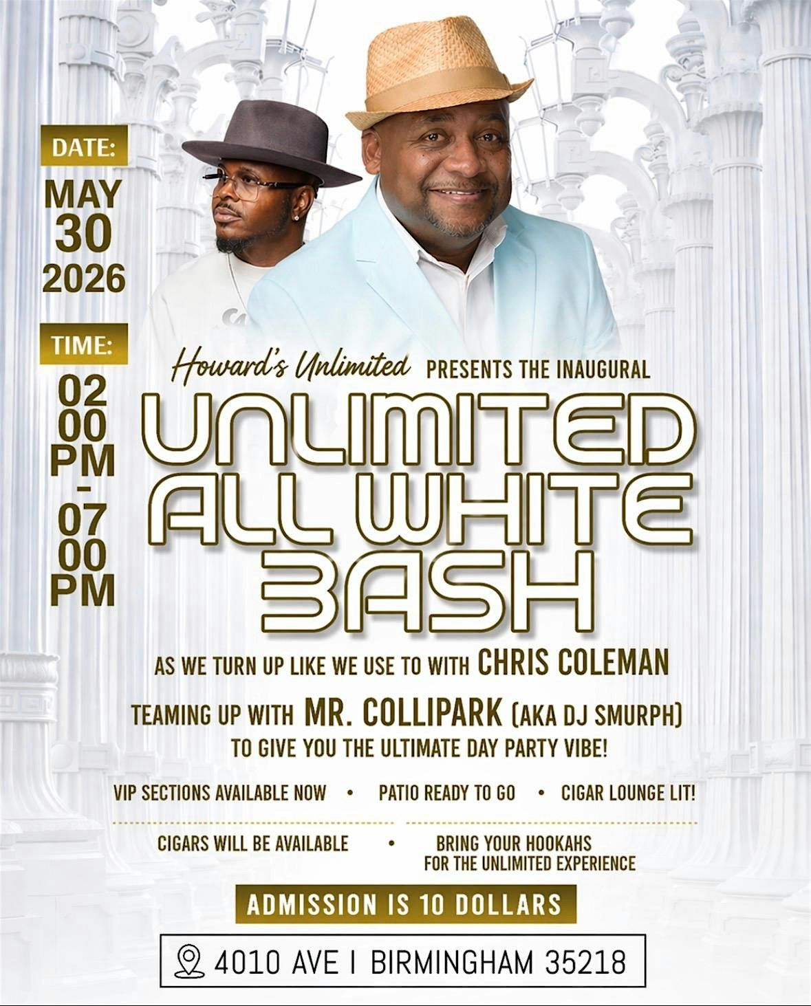 Howard's Unlimited Presents: The Inaugural Unlimited All White Bash !