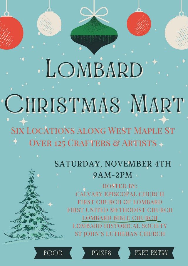 Lombard Christmas Mart Lombard Bible Church November 4, 2023