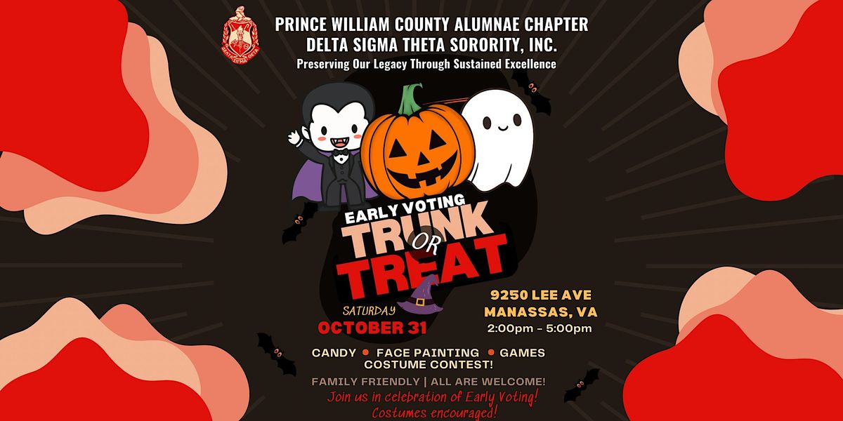 Early Voting Trunk or Treat at 9250 Lee Ave, Manassas on 31st October, 2026