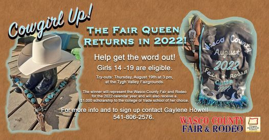 2022 Wasco County Fair & Rodeo Queen Tryout | Wasco County Fair and 2022 Wasco County Fair & Rodeo Queen Tryout | Wasco County Fair and