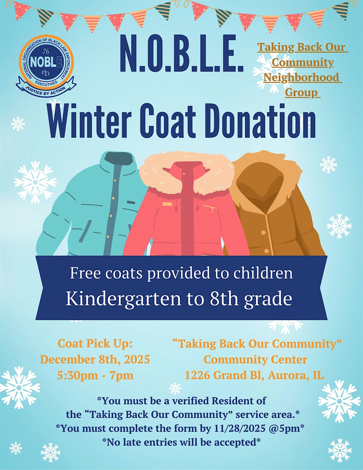 2025 N.O.B.L.E. Winter Coat Donation