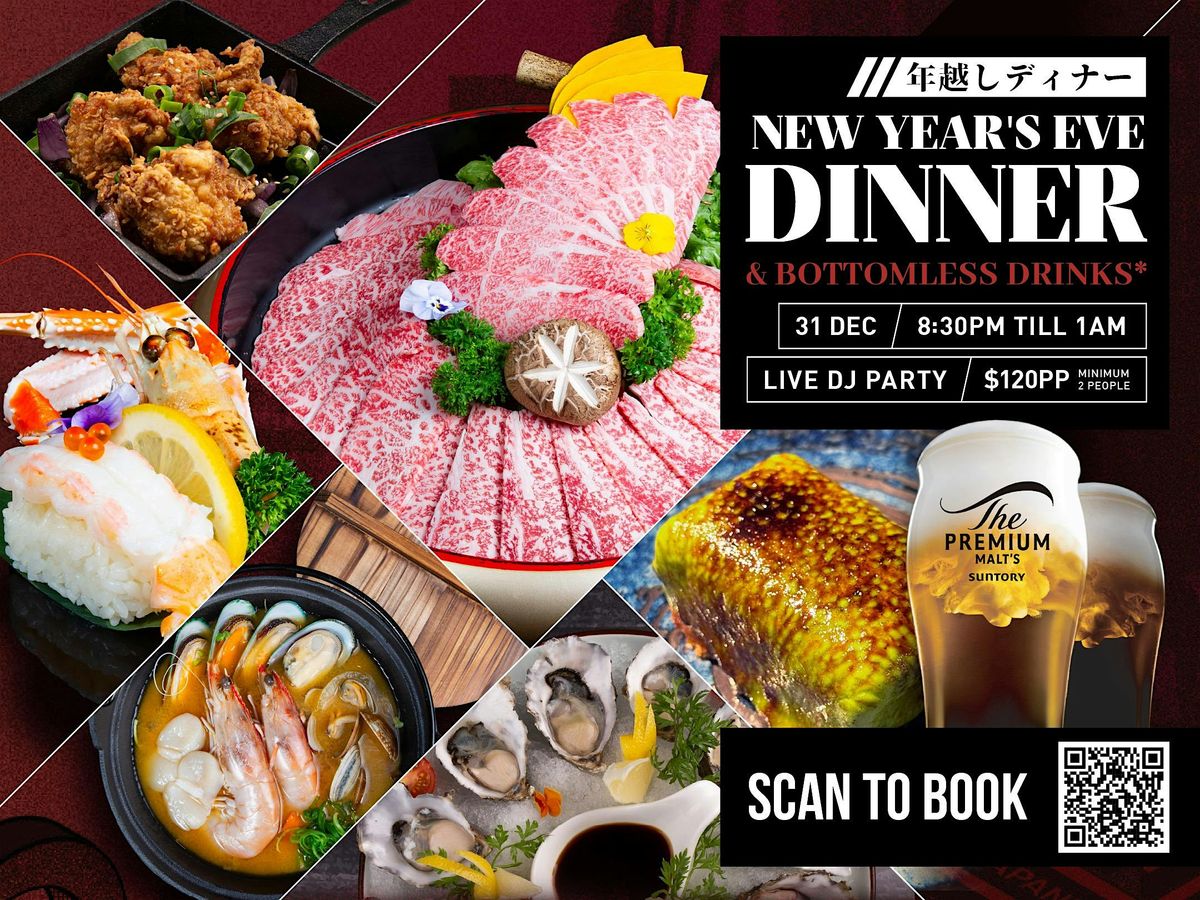 Tetsujin New Year\u2019s Eve Dinner: Bottomless Drinks, DJ & Fireworks