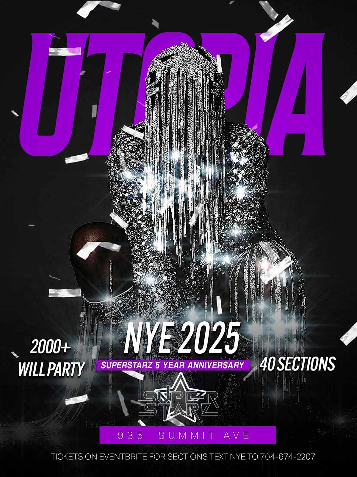 The Biggest NYE Party in the City Utopia Year5 Text 704-674-2207 for tables