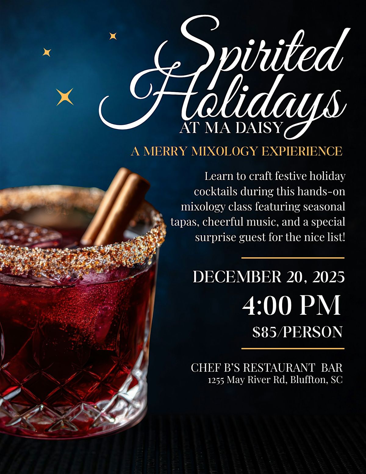 Spirited Holidays at Ma Daisy's: A Merry Mixology Experience