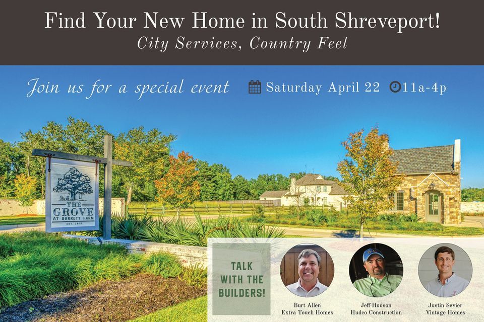 New Homes in South Shreveport Builder Showcase | The Grove at Garrett ...