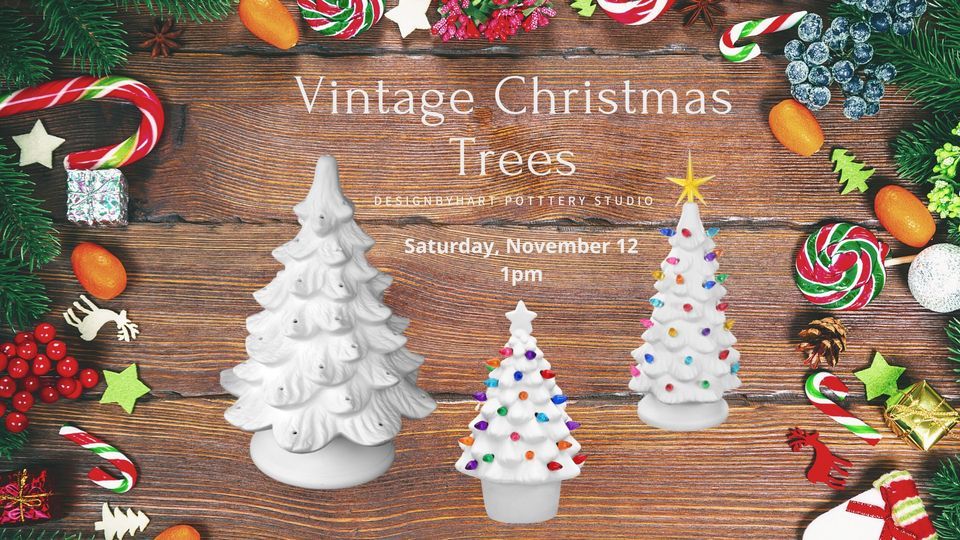 Paint Your Own PotteryVintage Christmas Trees Nov 12 Designbyhart Pottery Studio, Huntsville