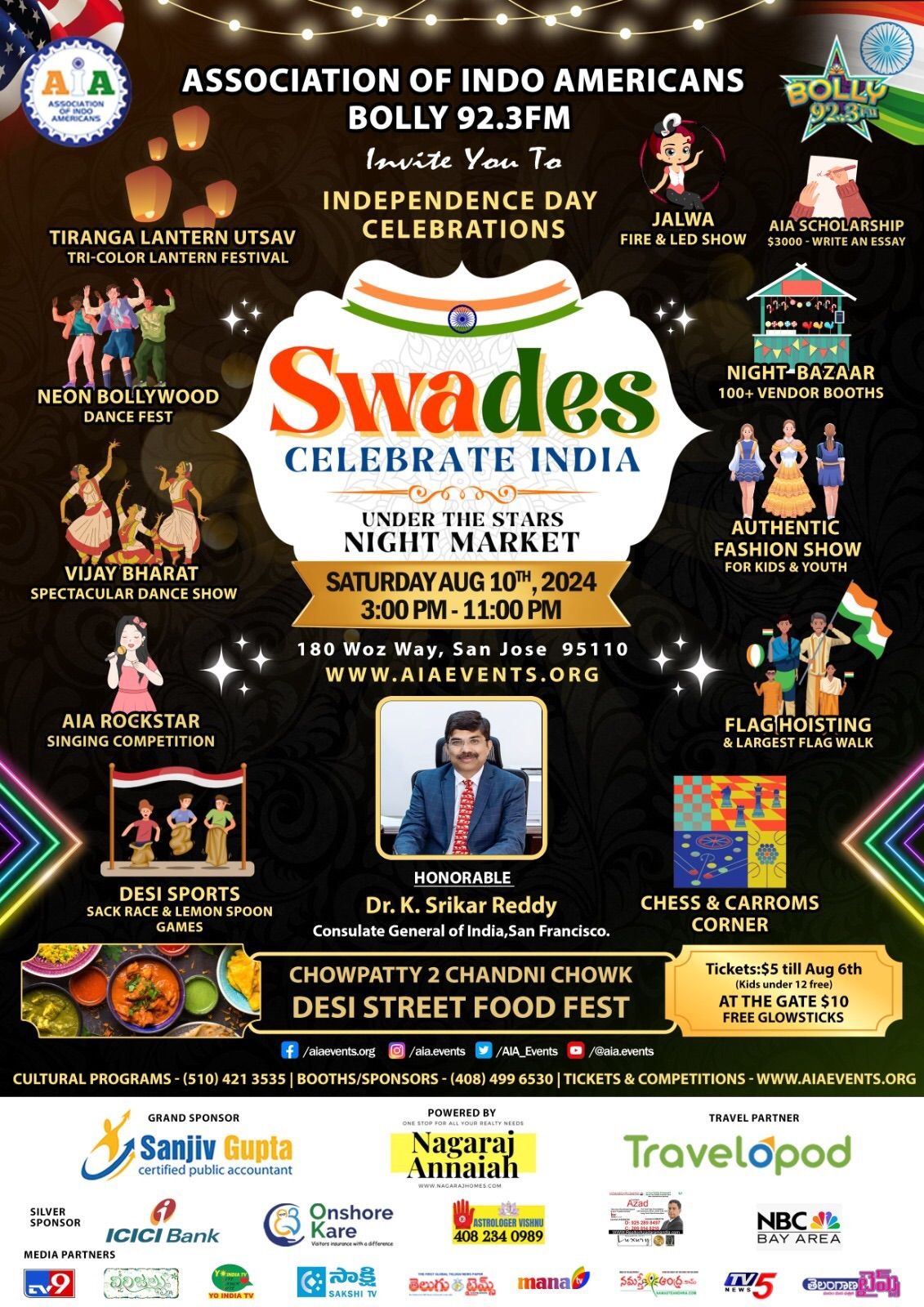 AIA SWADES INDIAN INDEPENDENCE DAY CELEBRATION & NIGHT MARKET 180