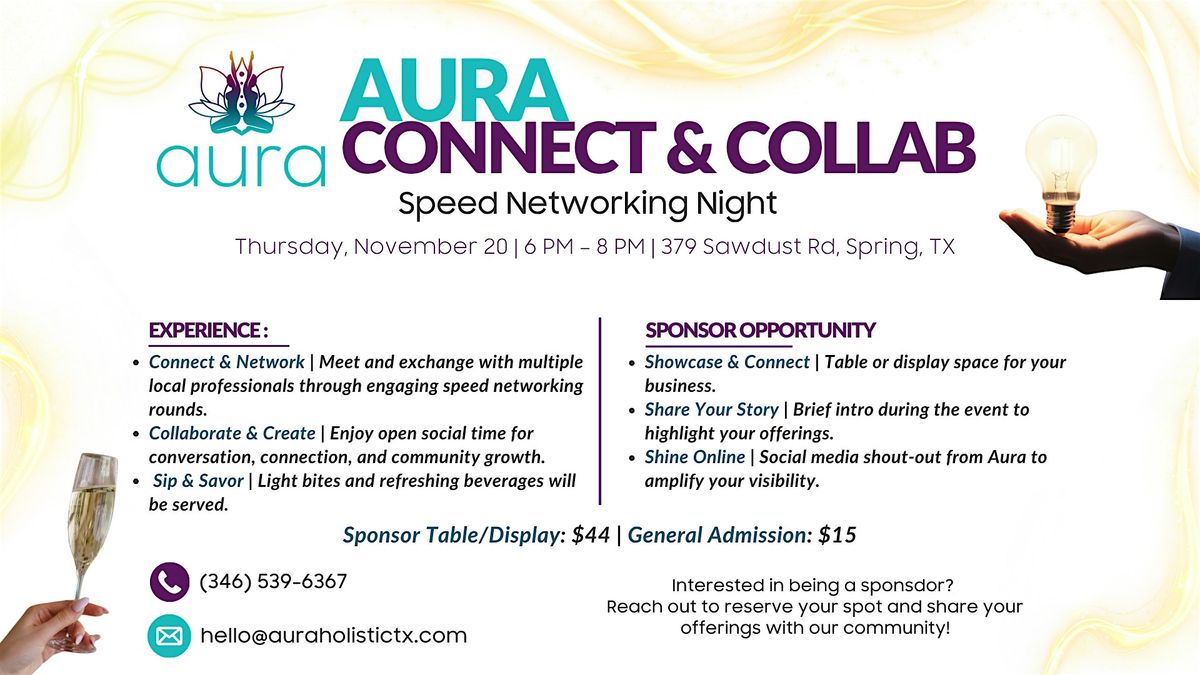 Aura Connect & Collab: Speed Networking Night