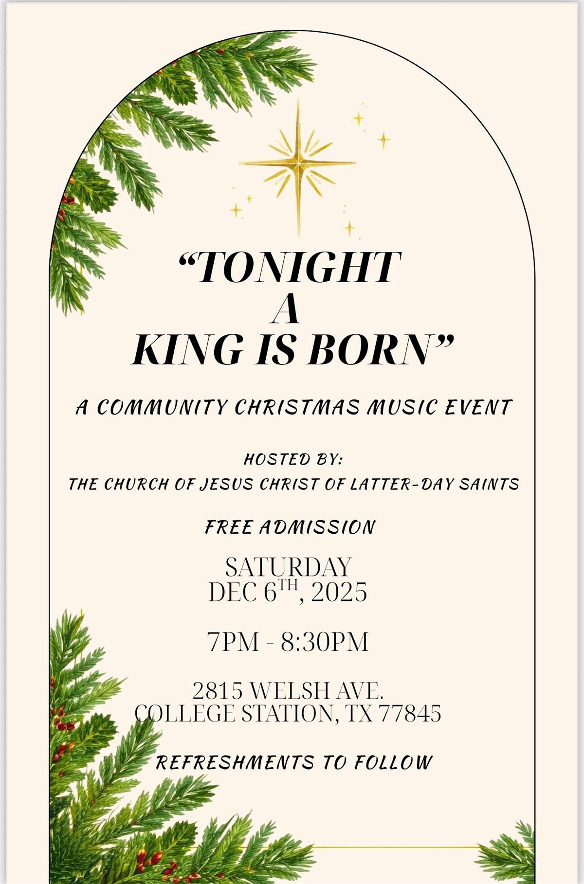 A Community Christmas Music Event