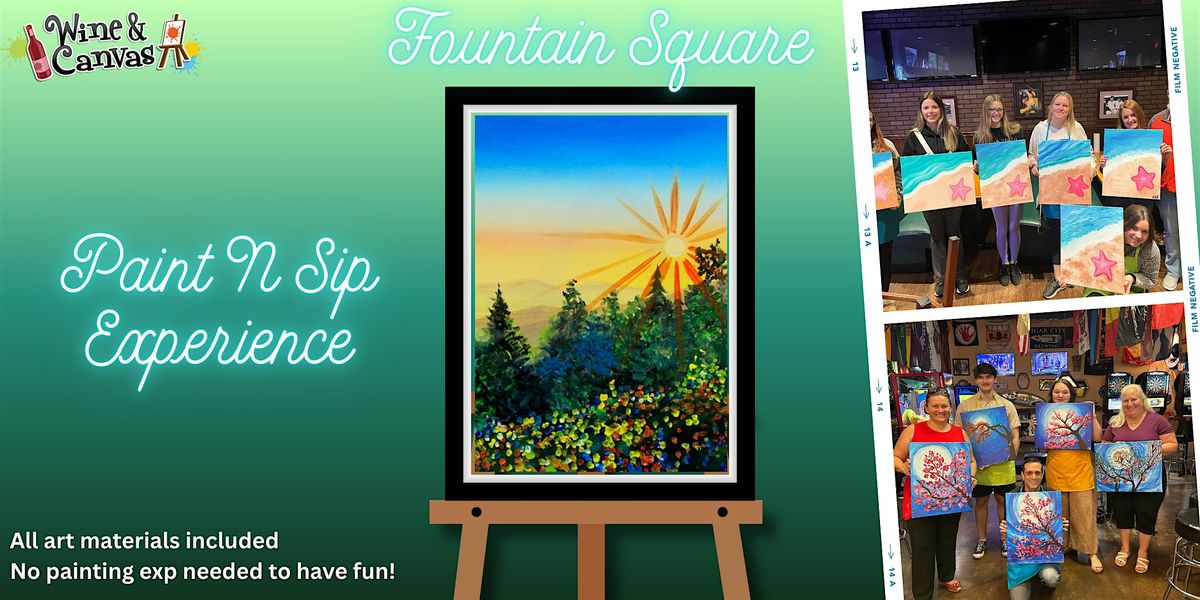 Fountain Square Canvas and Wine \u2013 Mountain Flowers