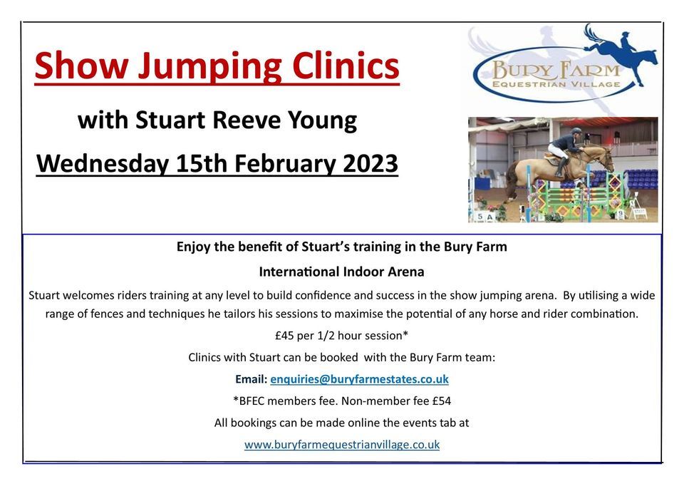 Stuart Reeve Young Show Jumping Clinic, Wednesday 15th February 2023 at ...