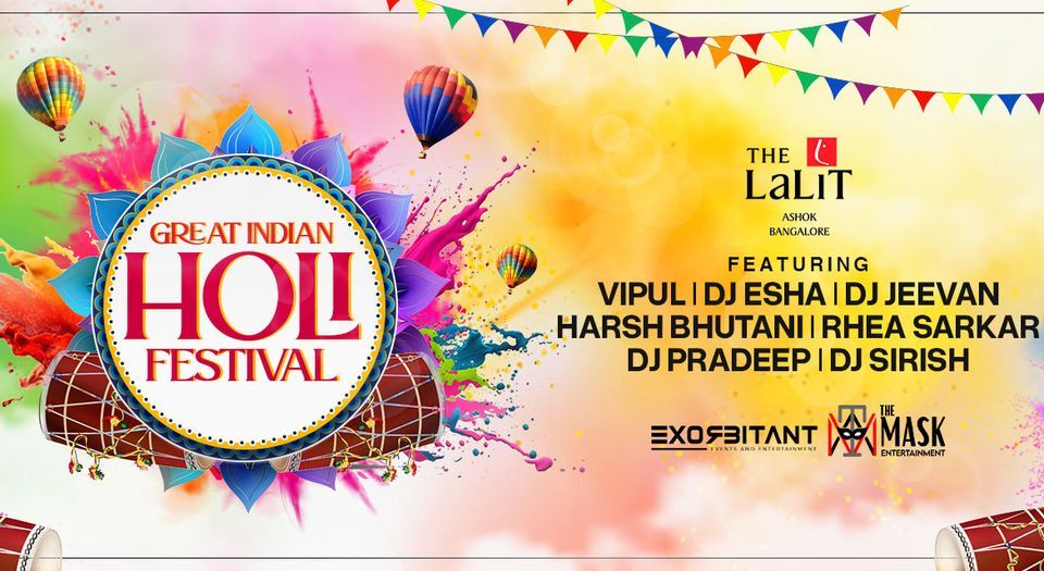 The Great Indian Holi Festival at Lalit Lawn, 23rd, 24th & 25th March | Holi 2024 | HOLI 2024