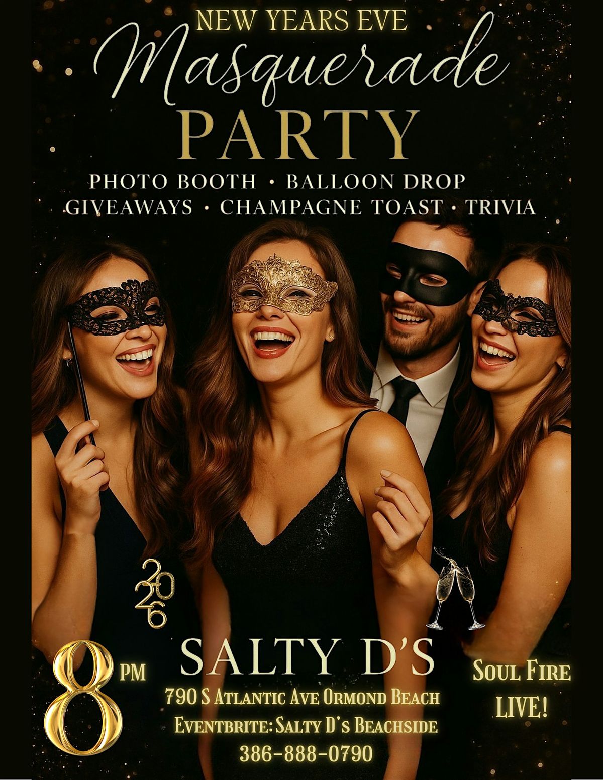 Enchanted NYE Masquerade at Salty D\u2019s