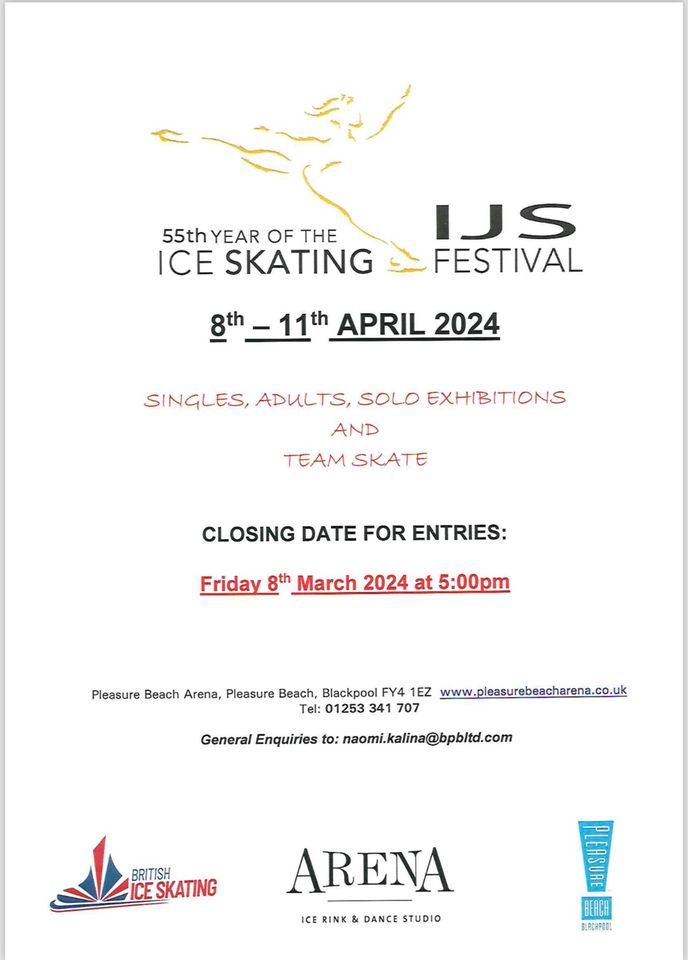Blackpool Ice Skating Festival 2024 Pleasure Beach Arena, Blackpool