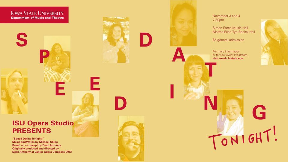 Speed Dating Tonight! | Martha-Ellen Tye Recital Hall, Ames, IA ...