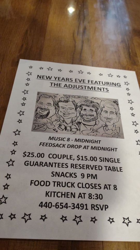 The Adjustments New Years Eve Wakeman Elevator Craft Beer & Wine Barn