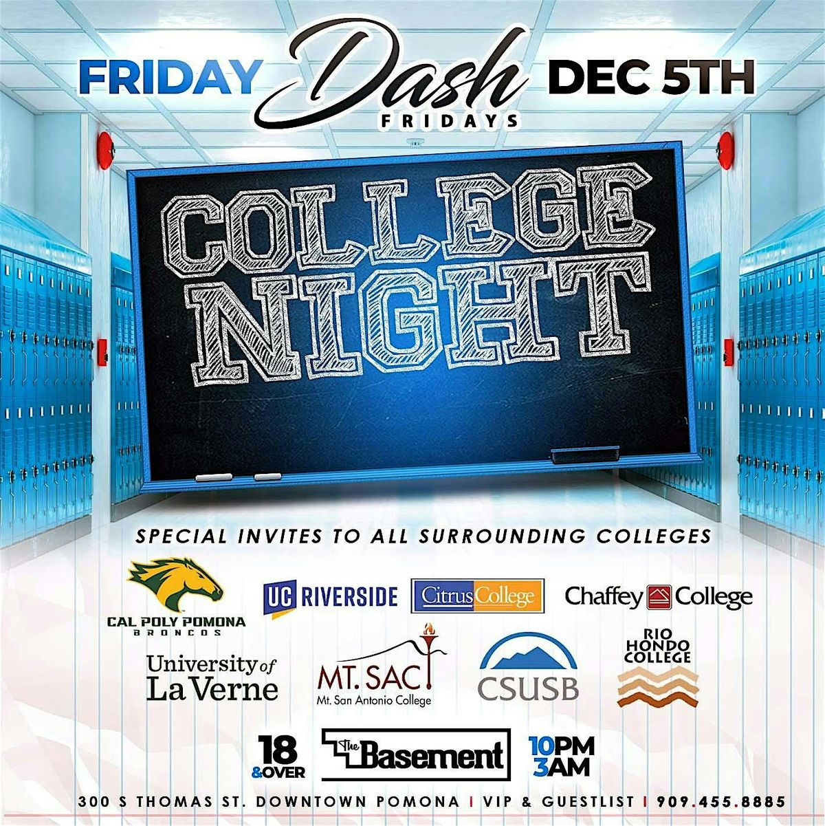 DASH FRIDAYS : COLLEGE NIGHT 18+