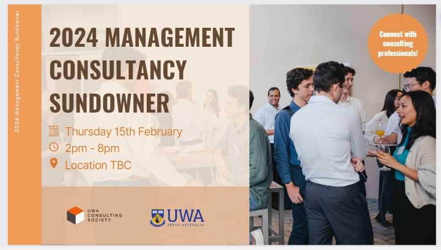 Perth Sundowner 2024 Management Consultancy Sundowner at University of Western ...