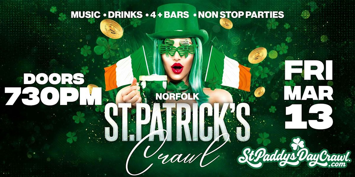 Norfolk St. Patricks Day 2026 Bar Crawl | Friday, March 13th at TBA ...