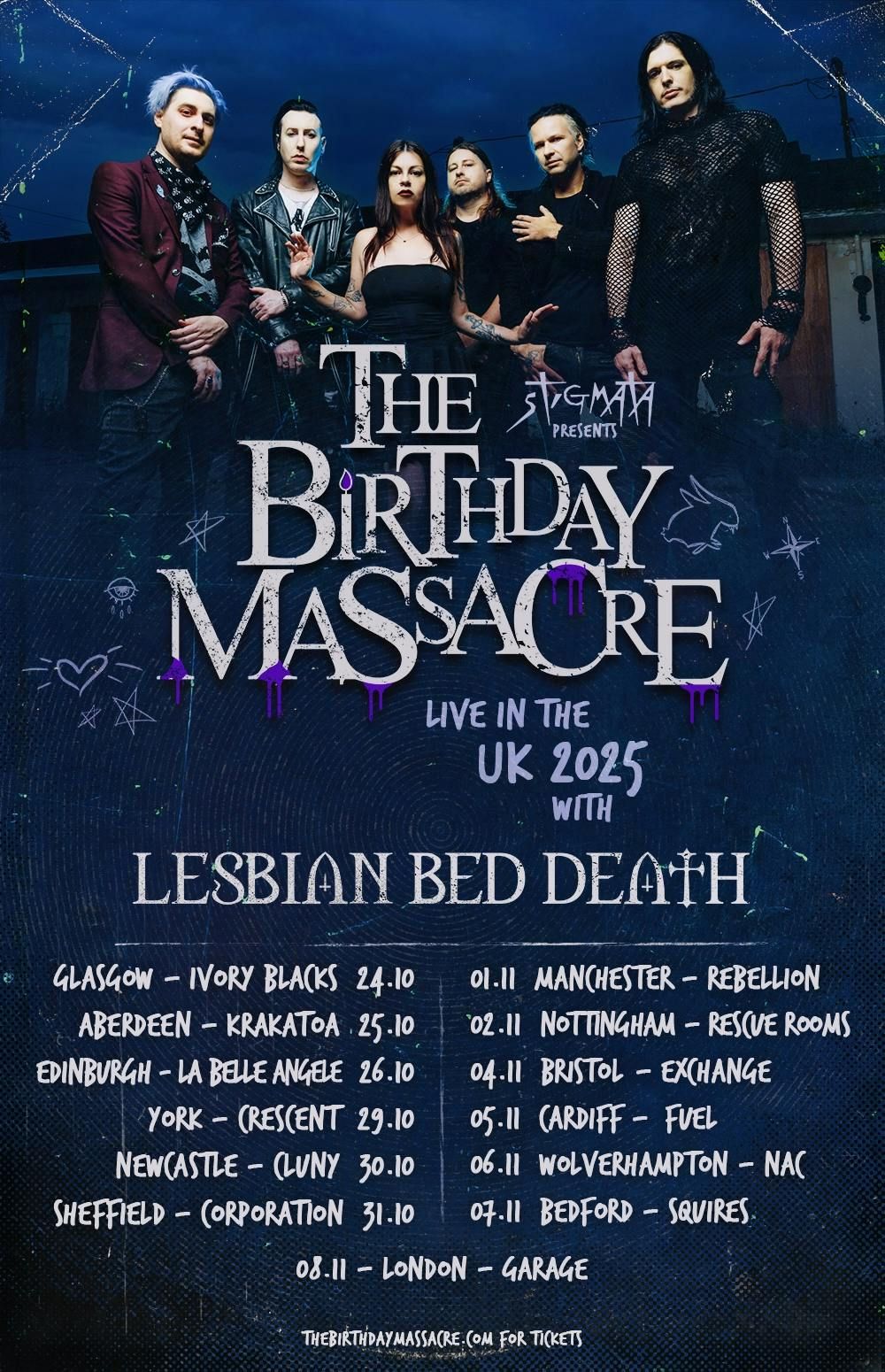 THE BIRTHDAY MASSACRE 2025 UK TOUR