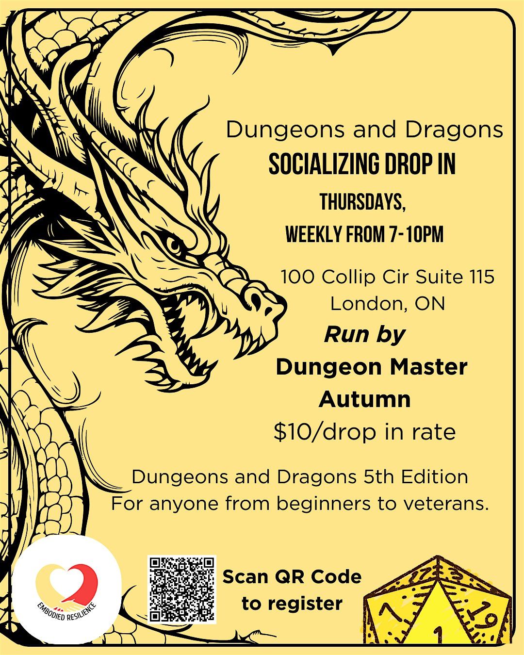 Dungeons & Dragons Neurodivergent Social Drop In