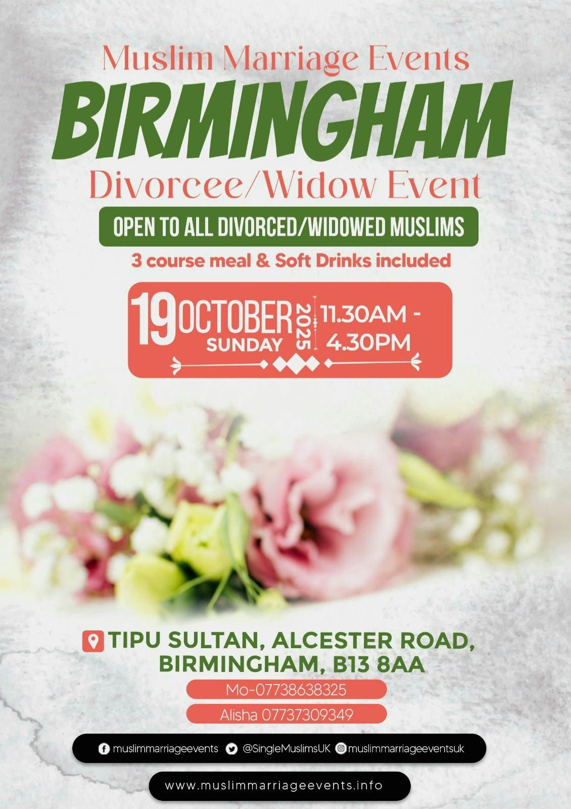 Muslim Marriage Events Birmingham - Divorcee\/Widow event Birmingham