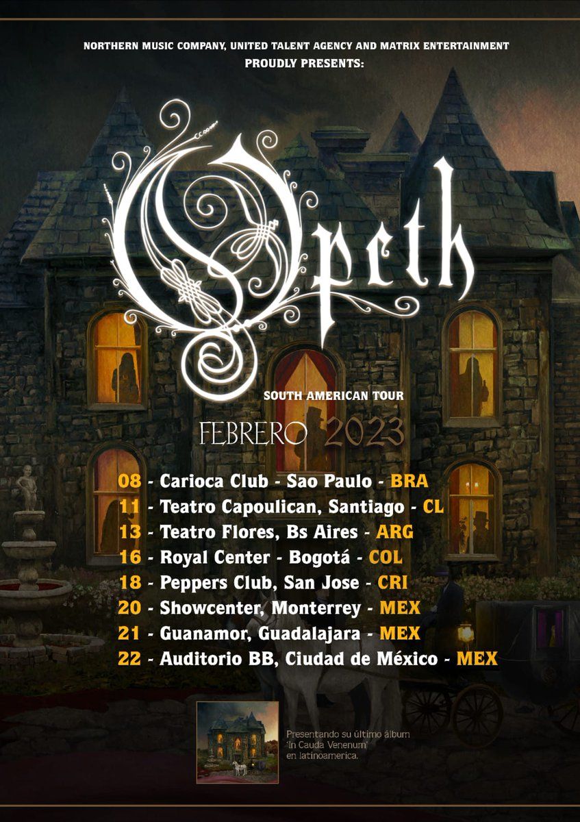 Opeth Ciudad de M\u00e9xico Tickets